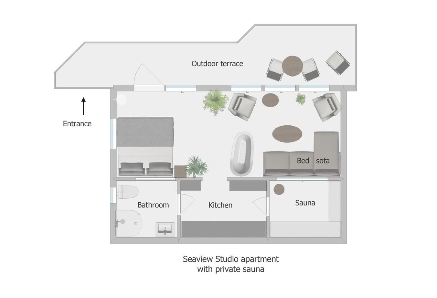 Lovely Studio Apartment Seaview & Private Sauna Lerum Exterior foto